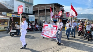 SMA Negeri 6 Aceh Barat Daya Menjadi Satu-satunya Sekolah dari Luar Kecamatan Blangpidie dan Susoh yang Berpartisipasi dalam Karnaval HUT RI ke-80 di Pusat Kota Blangpidie